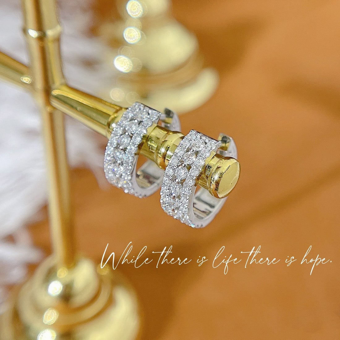 14k Gold 1 Ct Natural H Diamond Earrings - 8