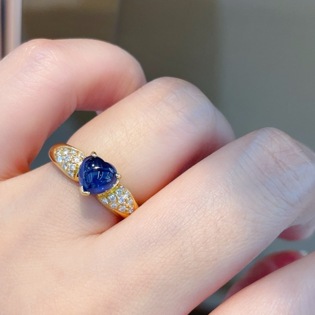 14k Gold 2.07 Ctw Natural Sapphire & Diamond Ring - 7