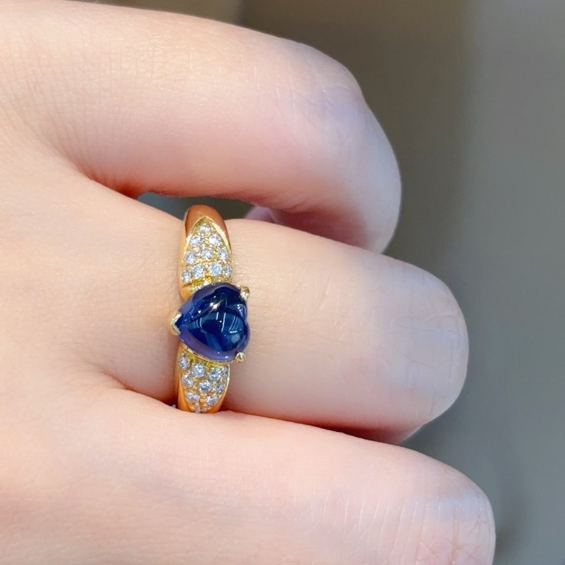 14k Gold 2.07 Ctw Natural Sapphire & Diamond Ring - 8