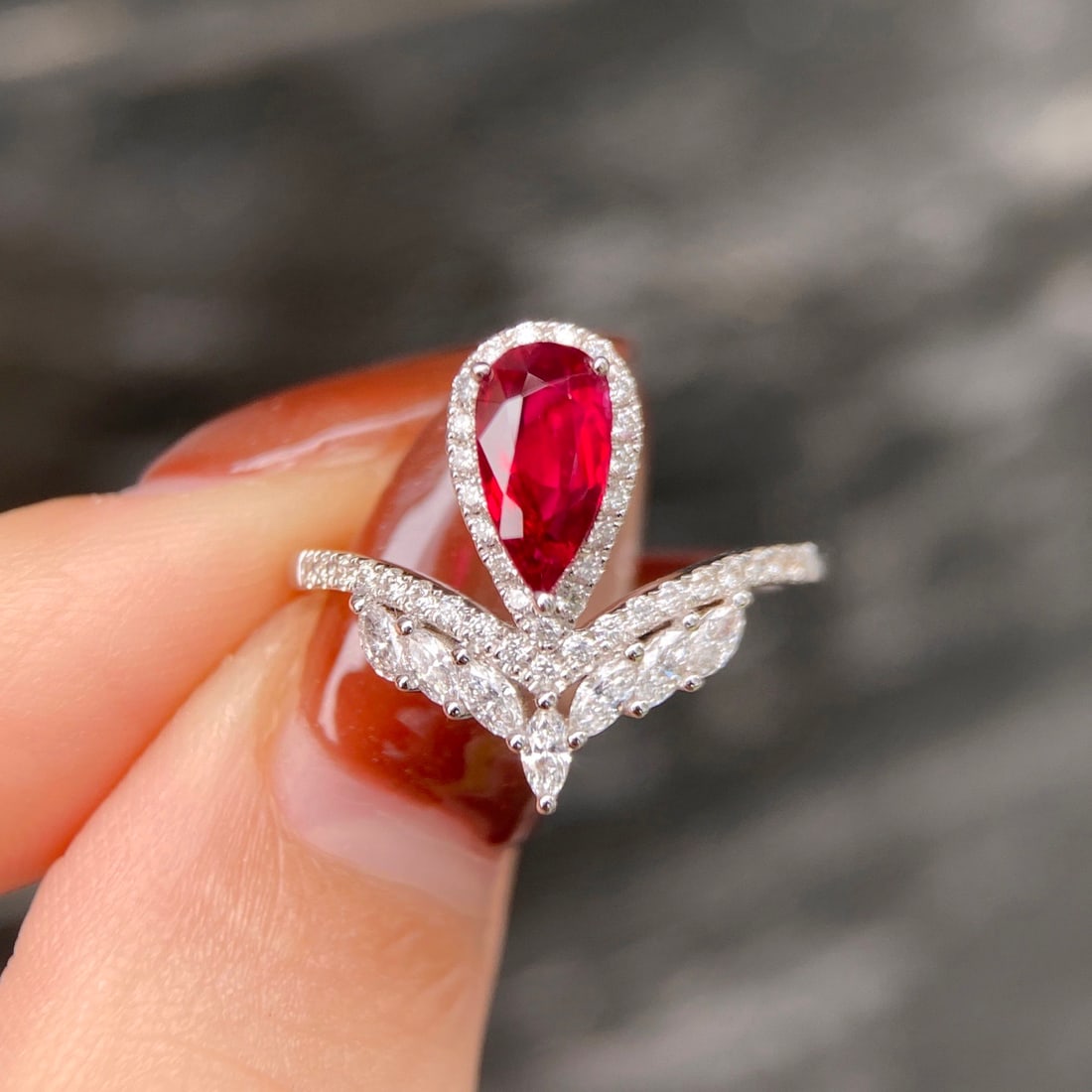 14k Gold 1.40 Ctw Natural Ruby & Diamond Ring