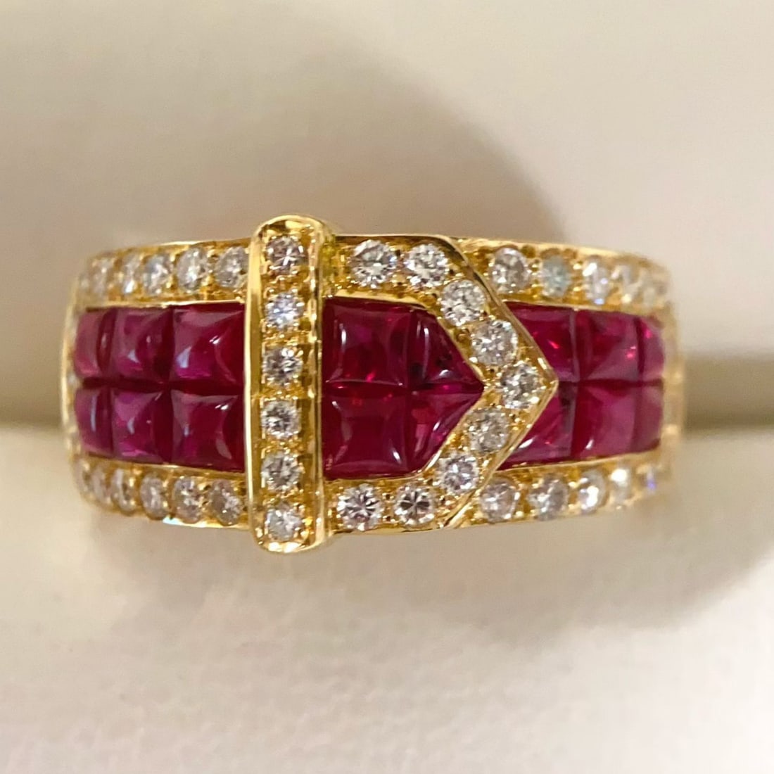 14k Gold 5.18 Ctw Natural Ruby & Diamond Ring (1 of 6)