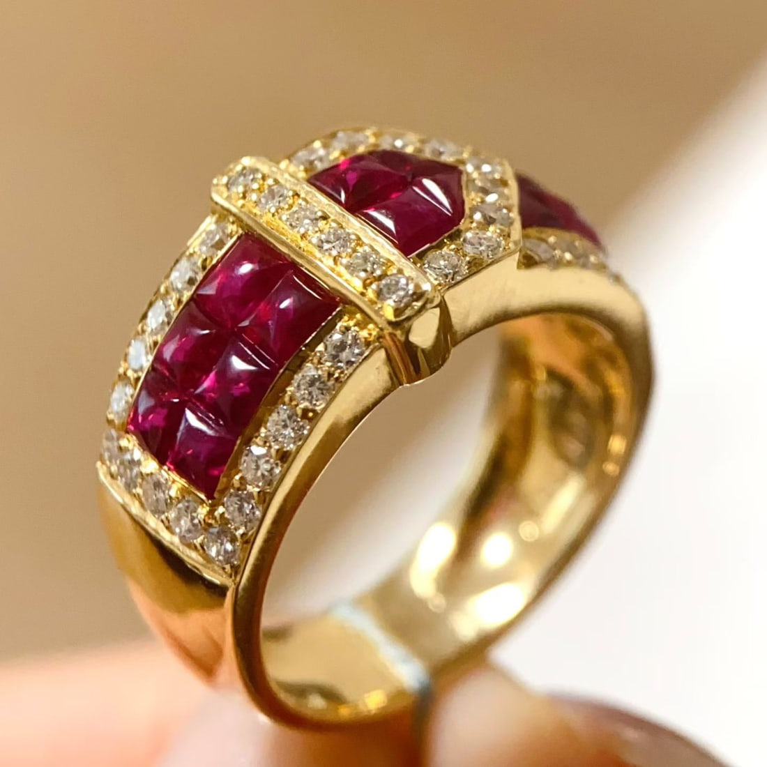 14k Gold 5.18 Ctw Natural Ruby & Diamond Ring - 5