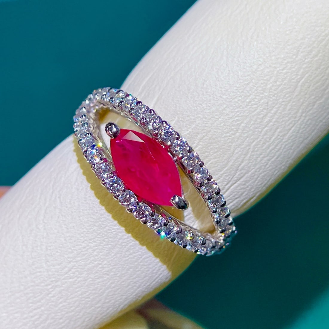 14k Gold 1.83 Ctw Natural Ruby & Diamond Ring