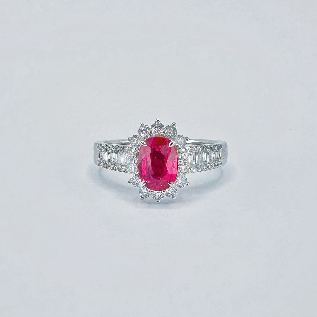 14k Gold 1.49 Ctw Natural Ruby & Diamond Ring (1 of 4)