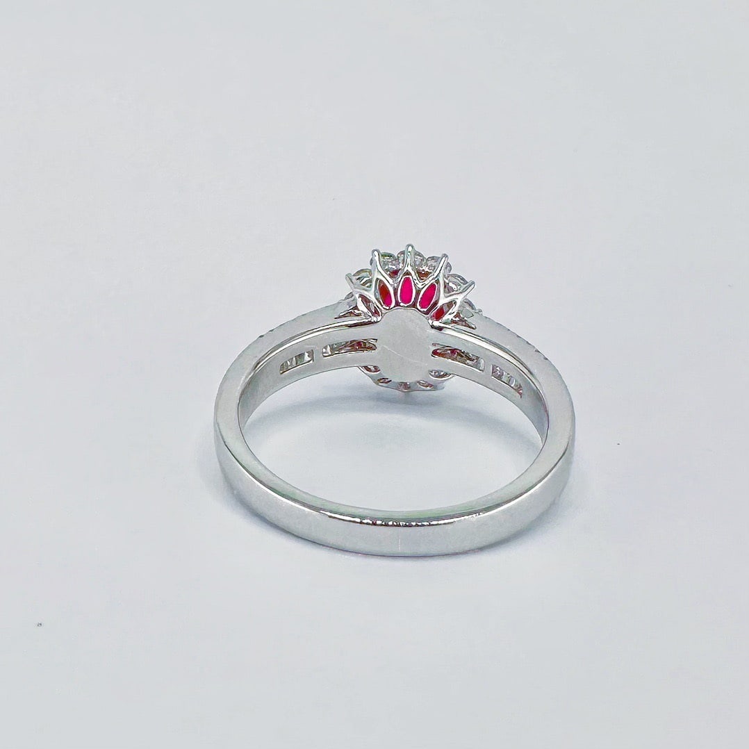14k Gold 1.49 Ctw Natural Ruby & Diamond Ring - 2