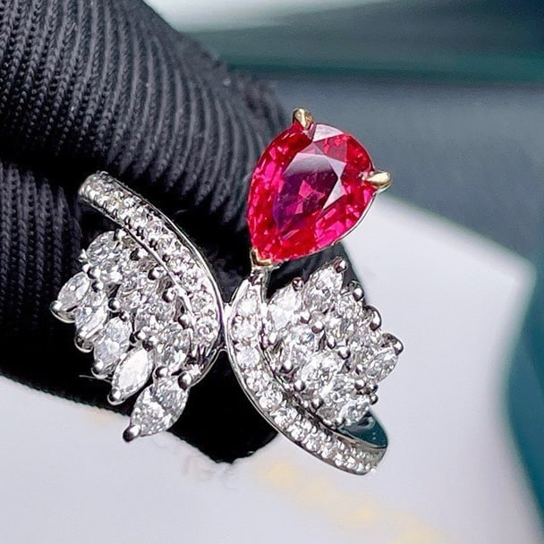14k Gold 1.09 Ct Natural Ruby & Diamond Ring - 3
