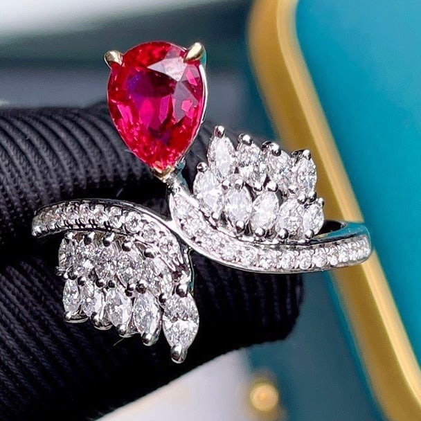 14k Gold 1.09 Ct Natural Ruby & Diamond Ring - 6
