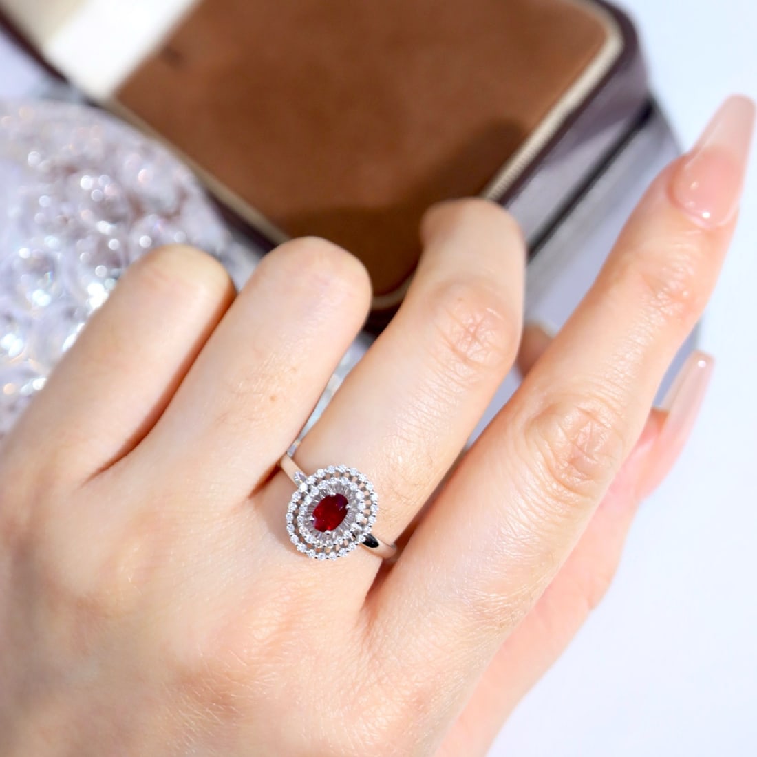 14k Gold 0.66 Ctw Natural Ruby & Diamond Ring - 4