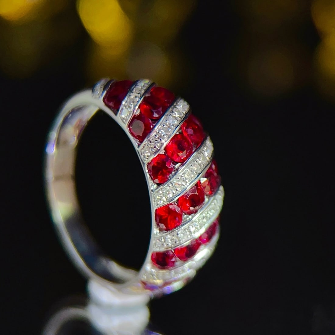 14k Gold 2 Ct Natural Ruby & Diamond Ring - 2