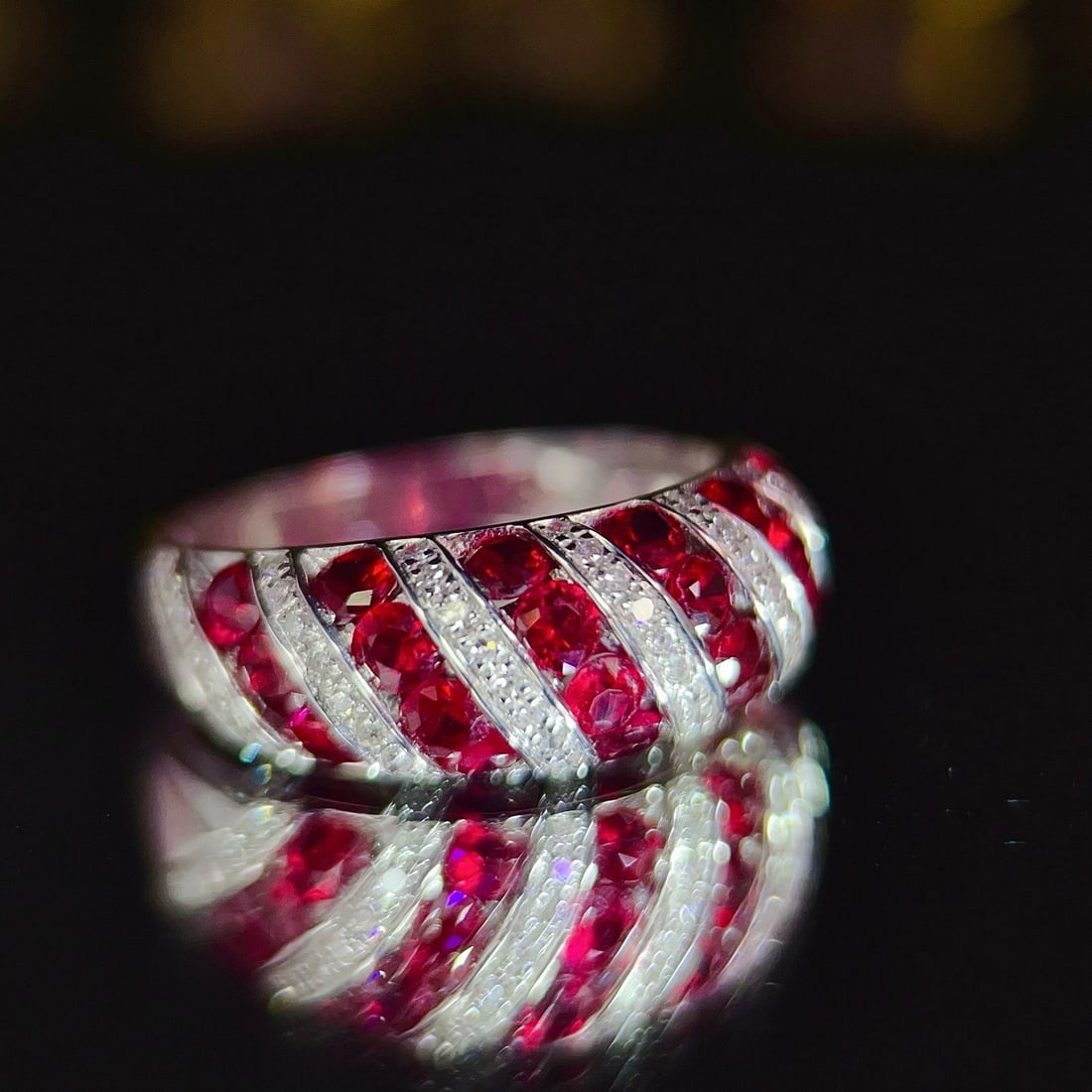 14k Gold 2 Ct Natural Ruby & Diamond Ring - 4