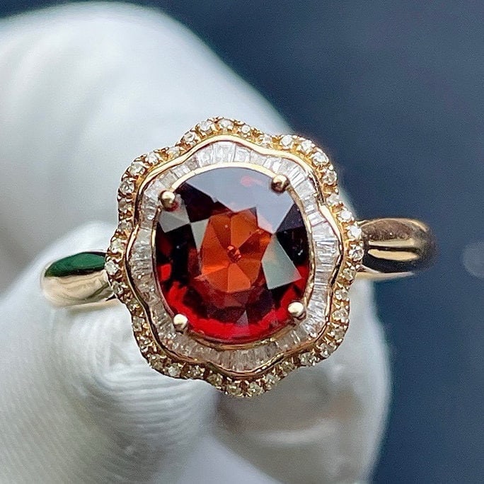 14k Gold 2.68 Ct Natural Spinel & Diamond Ring - 3
