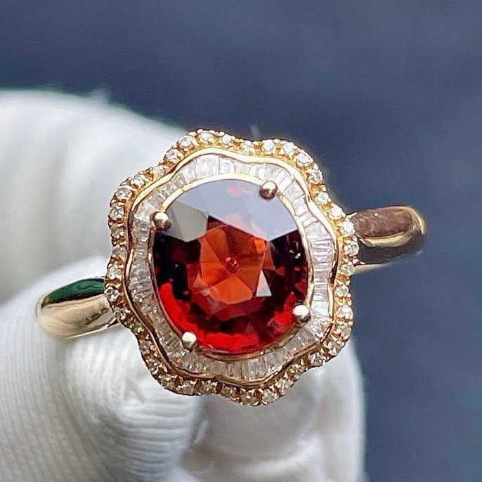 14k Gold 2.68 Ct Natural Spinel & Diamond Ring - 5