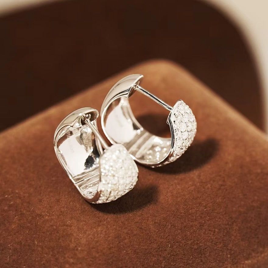 14k Gold 1.6 Ct Natural H Diamond Earrings - 2
