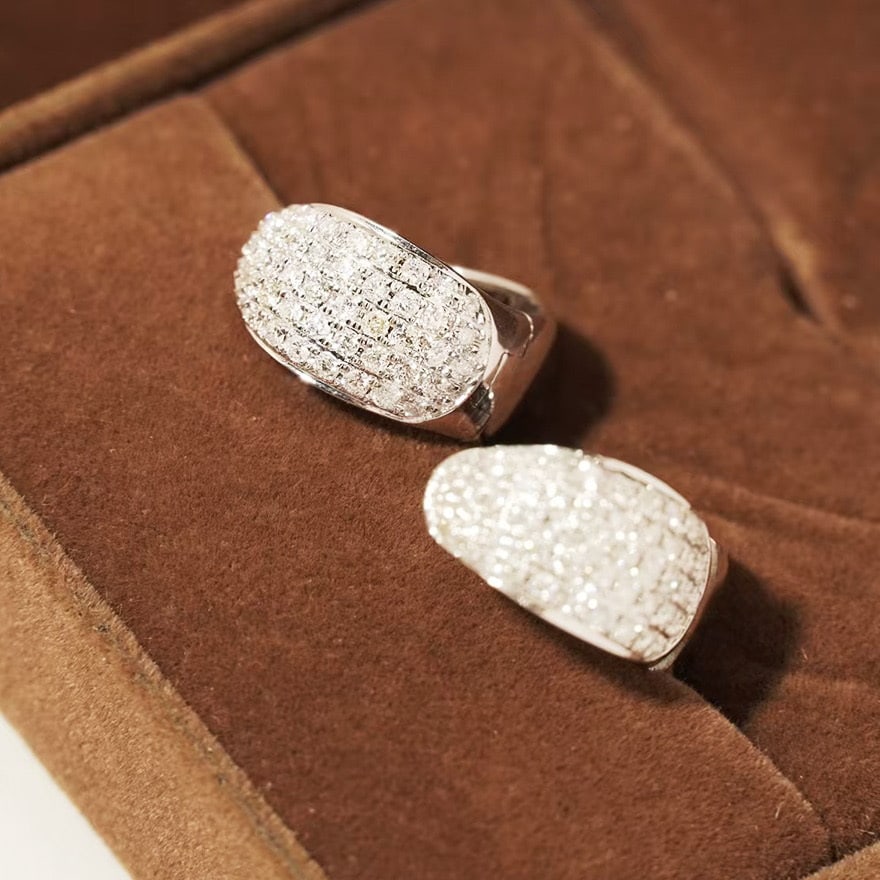 14k Gold 1.6 Ct Natural H Diamond Earrings - 3
