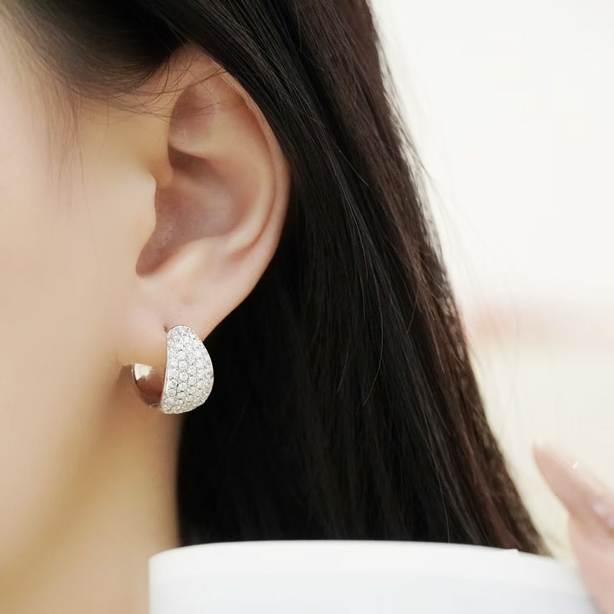 14k Gold 1.6 Ct Natural H Diamond Earrings - 5