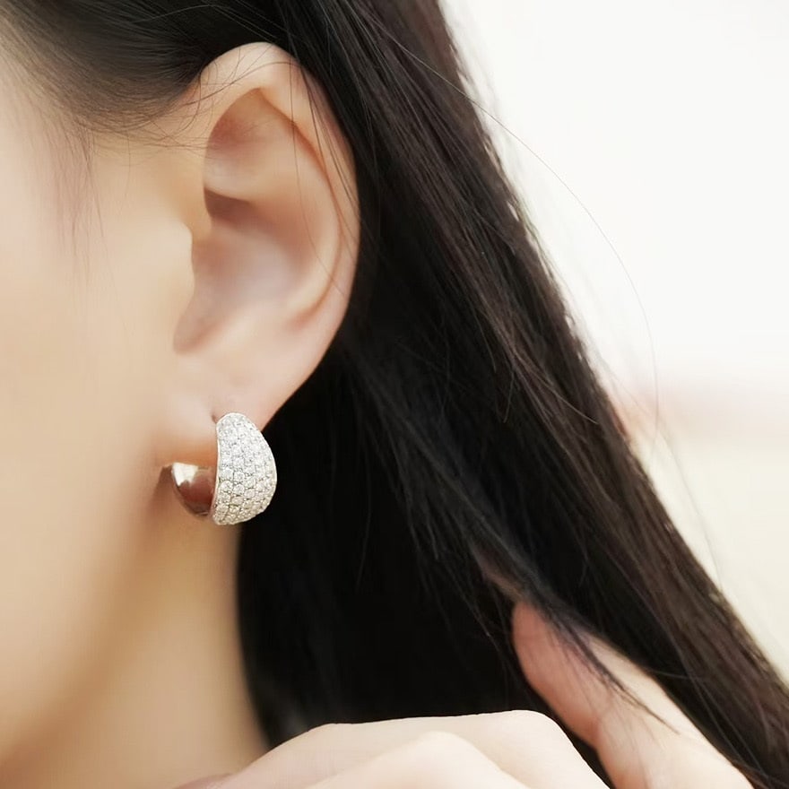 14k Gold 1.6 Ct Natural H Diamond Earrings - 6