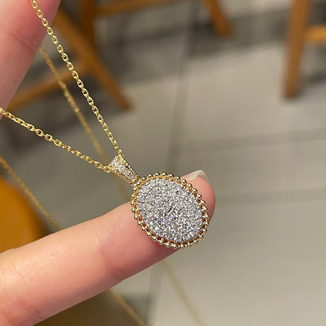 14k Gold 0.45 Ct Natural H Diamond Pendant( Without Chain ) - 3