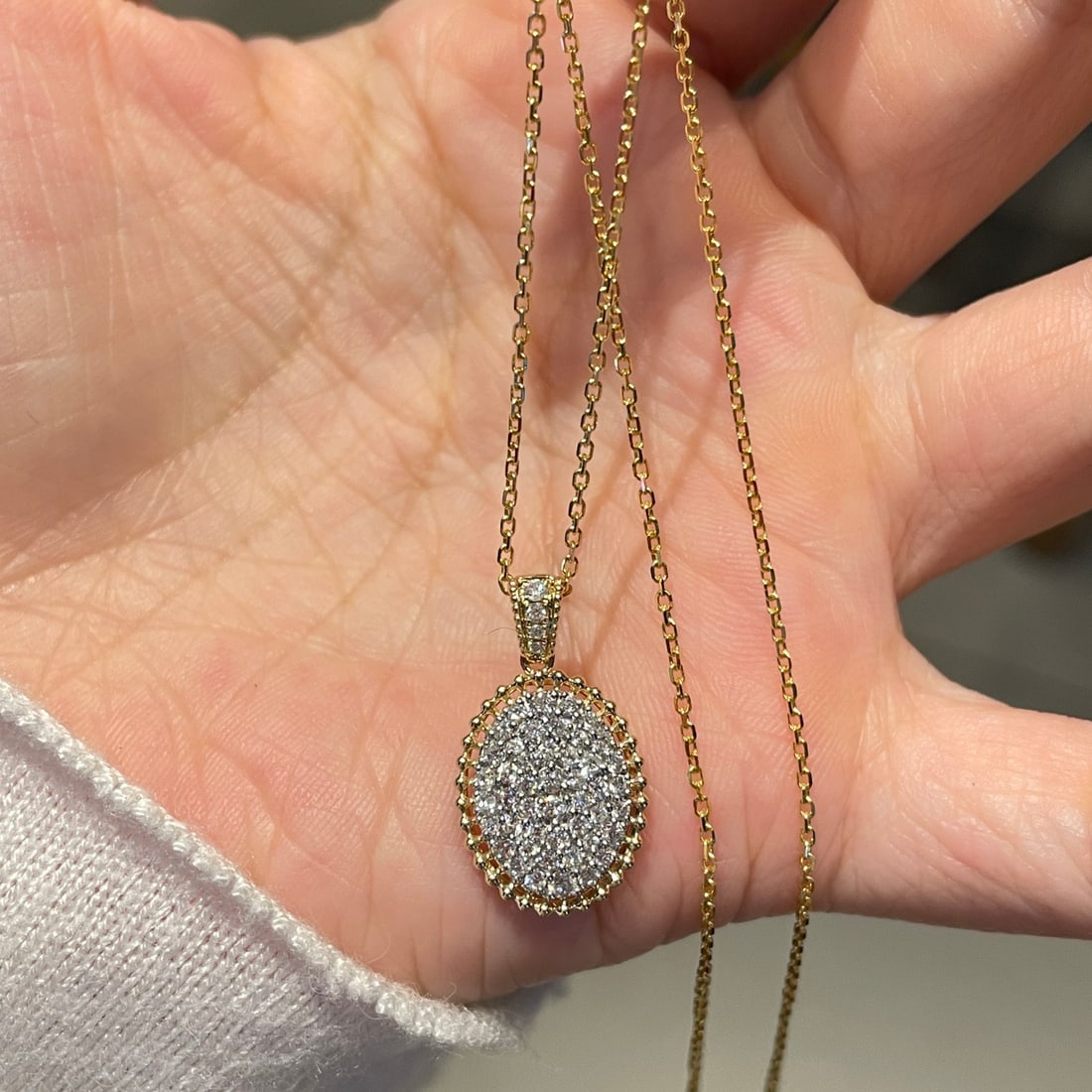 14k Gold 0.45 Ct Natural H Diamond Pendant( Without Chain ) - 4
