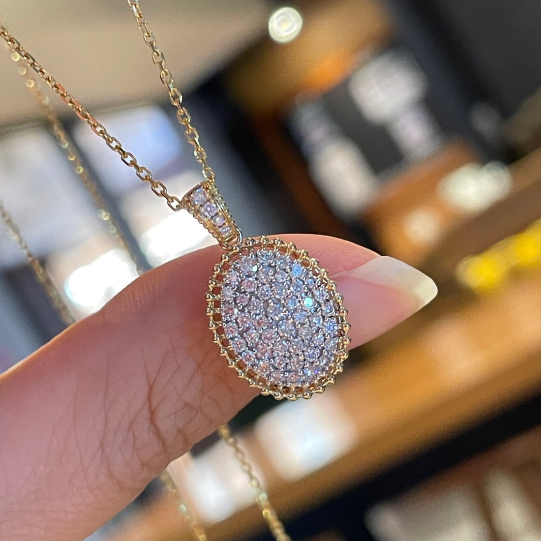 14k Gold 0.45 Ct Natural H Diamond Pendant( Without Chain ) - 5