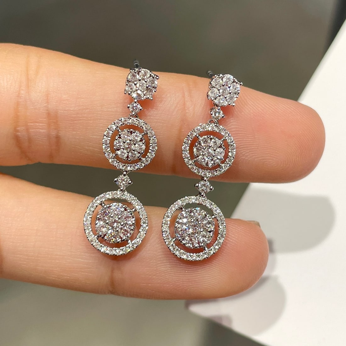 14k Gold 1.00 Ct Natural H Diamond Earrings - 2
