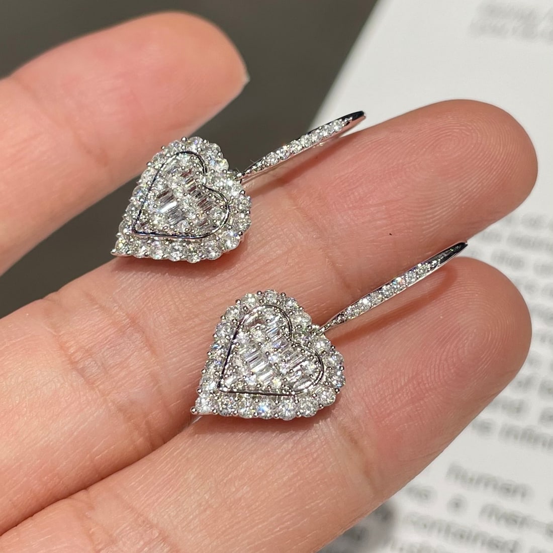 14k Gold 1 Ct Natural H Diamond Earrings