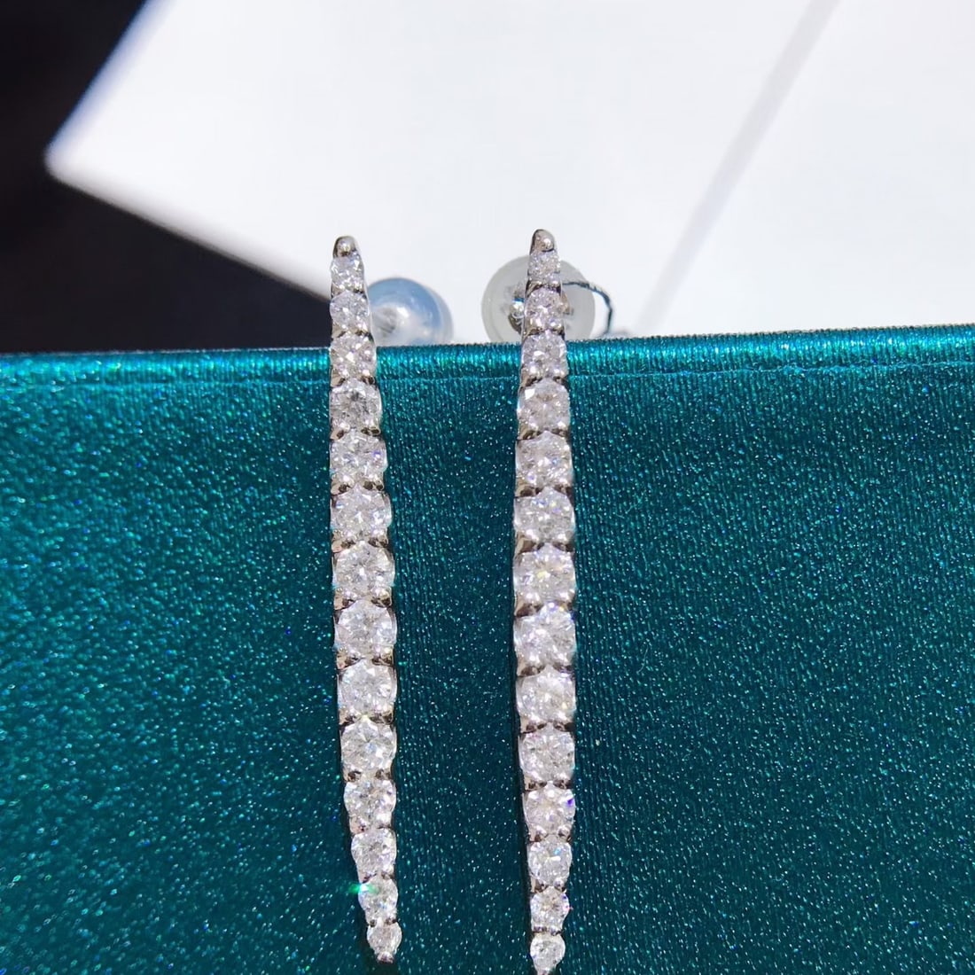 14k Gold 1 Ct Natural H Diamond Earrings - 2