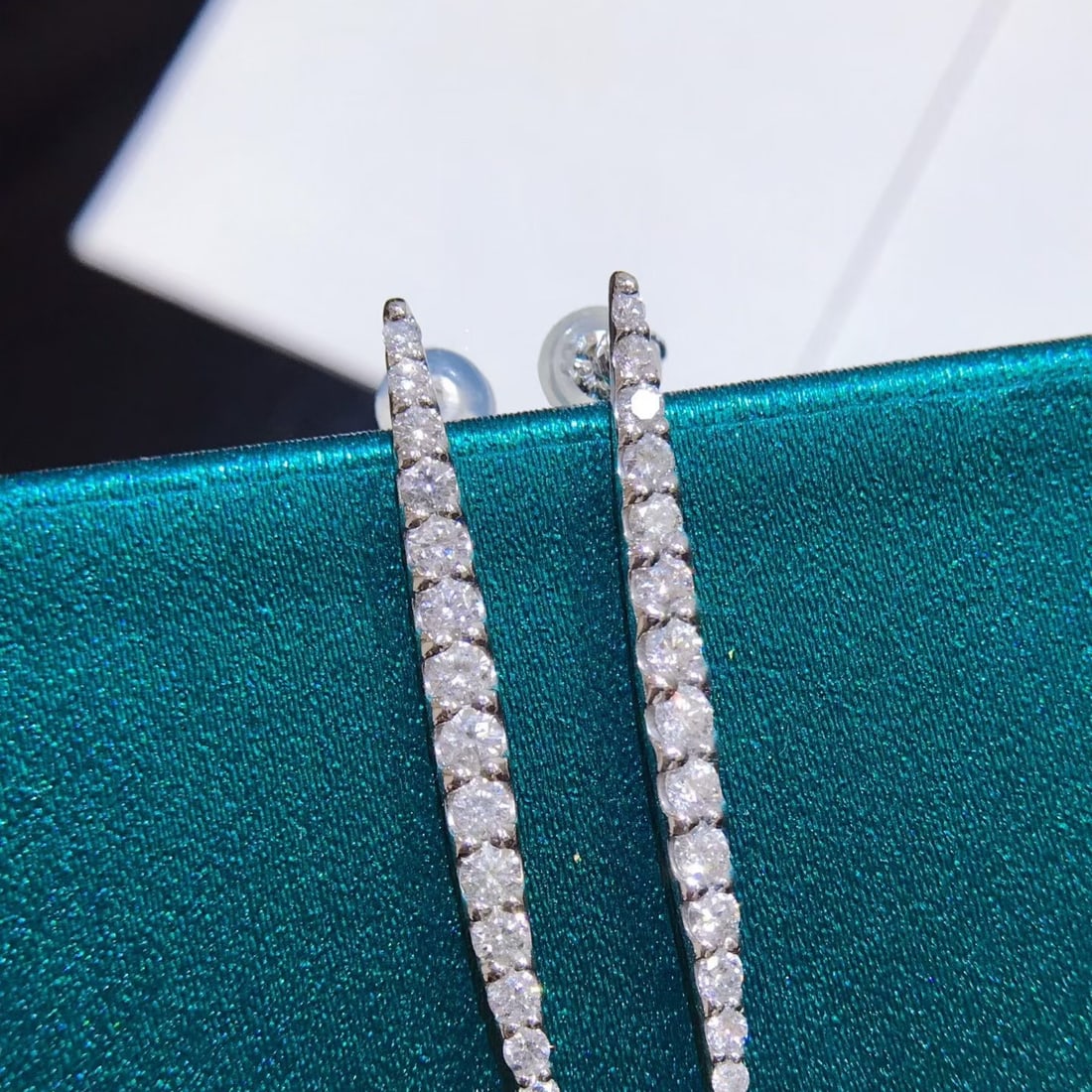 14k Gold 1 Ct Natural H Diamond Earrings - 4