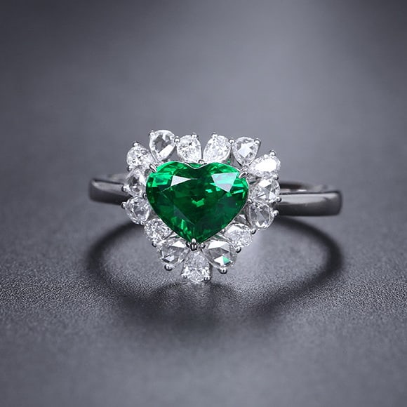 14k Gold 2.01 Ctw Natural Tsavorite & Diamond Ring - 3