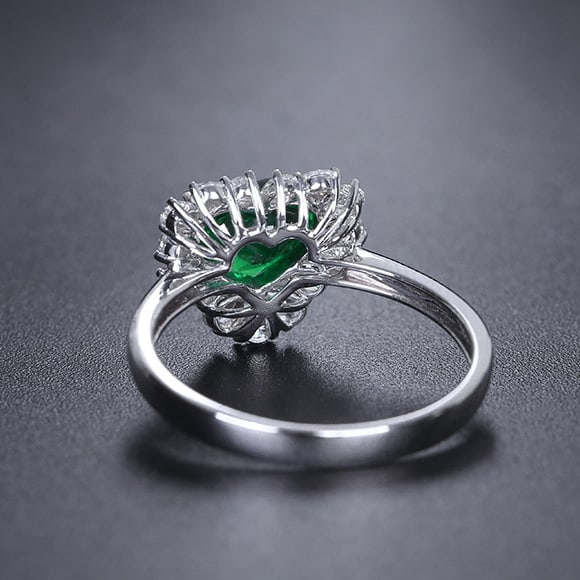 14k Gold 2.01 Ctw Natural Tsavorite & Diamond Ring - 5