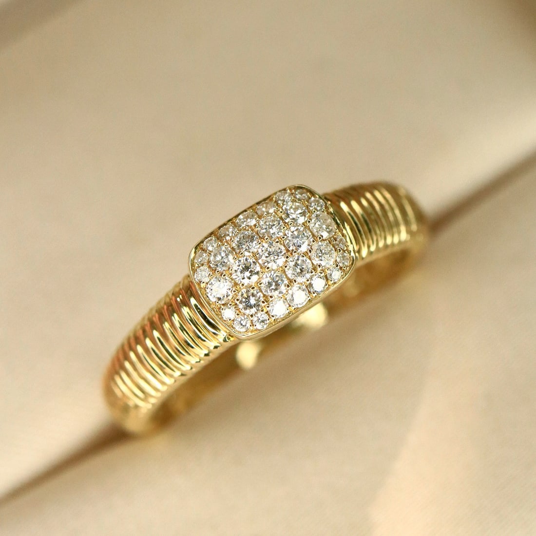 14k Gold 0.28 Ct Natural H Diamond Ring