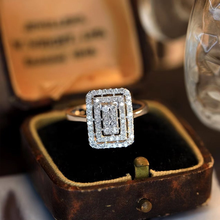 14k Gold 0.5 Ct Natural H Diamond Ring