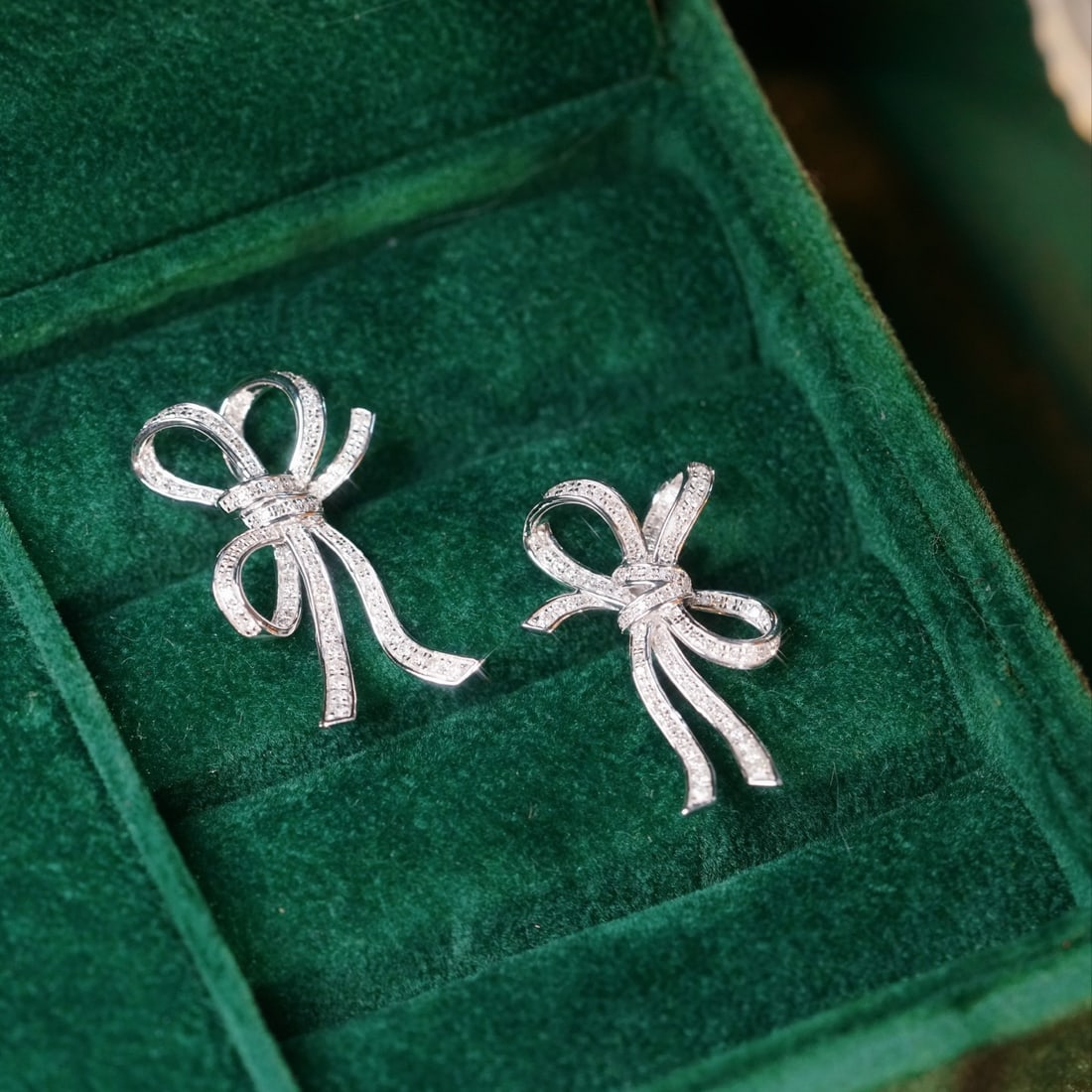 14k Gold 0.66 Ct Natural H Diamond Earrings - 6