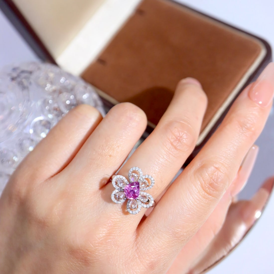 14k Gold 1.81 Ctw Natural Sapphire & Diamond Ring - 4