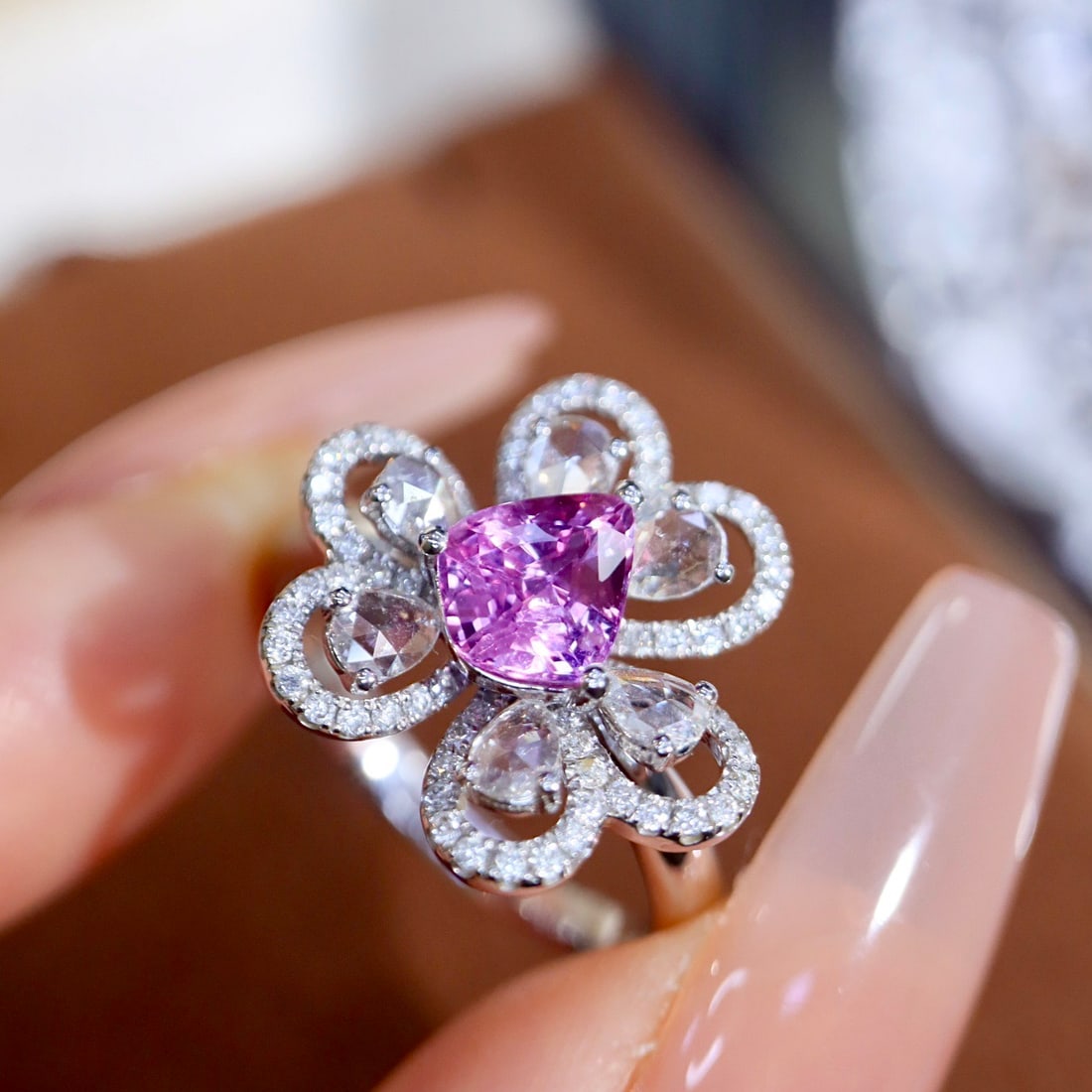 14k Gold 1.81 Ctw Natural Sapphire & Diamond Ring - 6