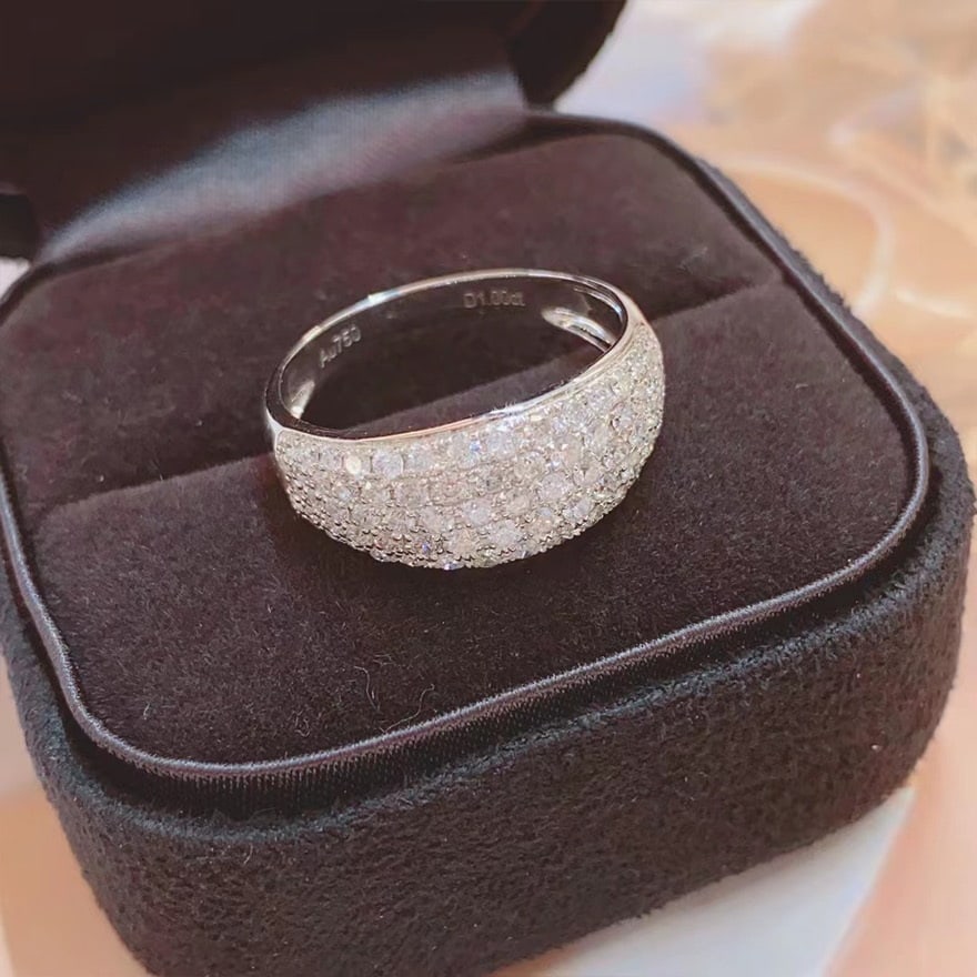 14k Gold 1 Ct Natural H Diamond Ring - 4