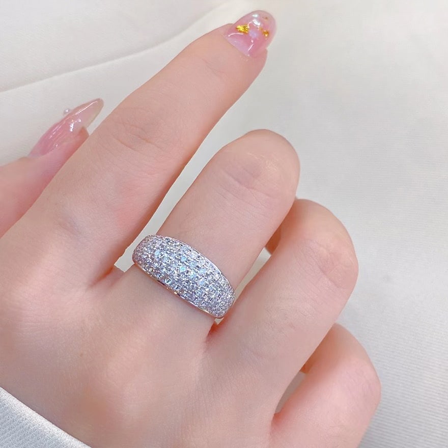 14k Gold 1 Ct Natural H Diamond Ring - 7