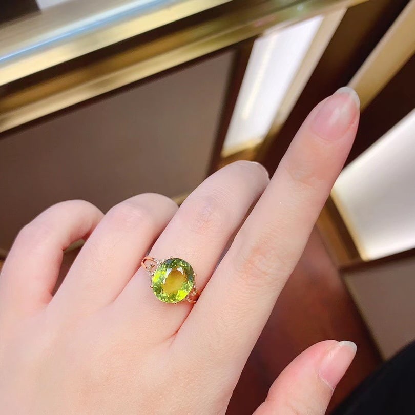 14k Gold 5.9 Ct Natural Tourmaline & Diamond Ring - 6