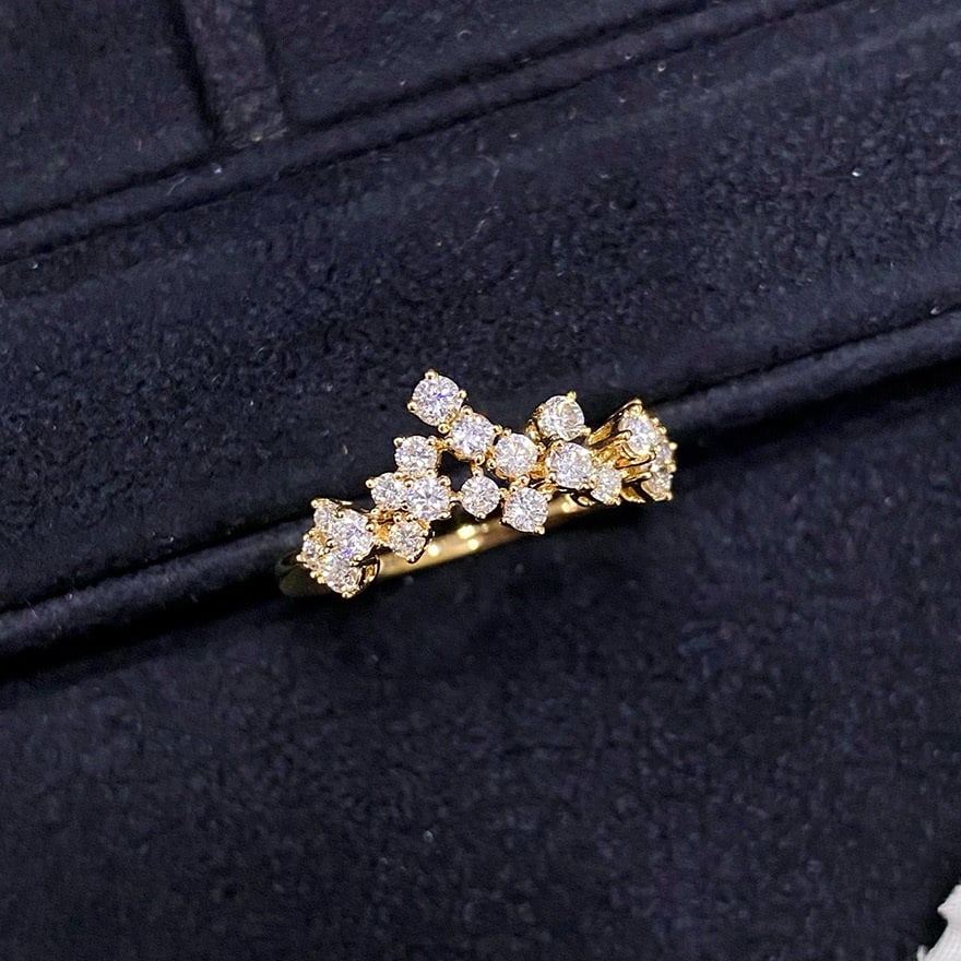14k Gold 0.45 Ct Natural H Diamond Ring