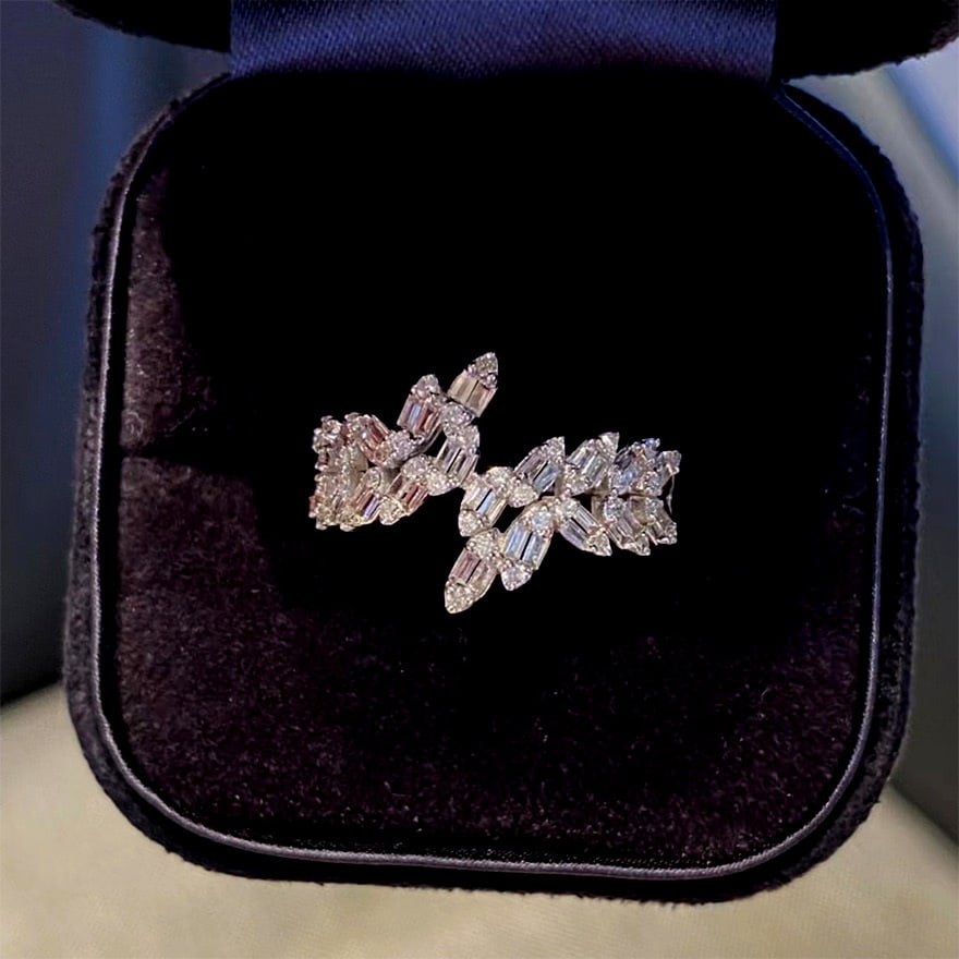 14k Gold 0.9 Ct Natural H Diamond Ring