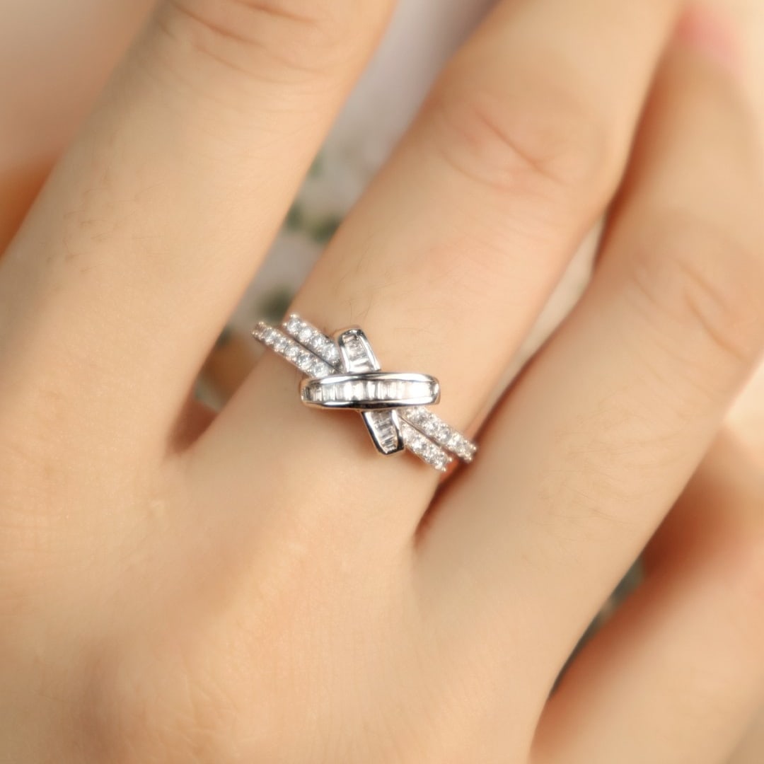 14k Gold 0.40 Ct Natural H Diamond Ring - 2