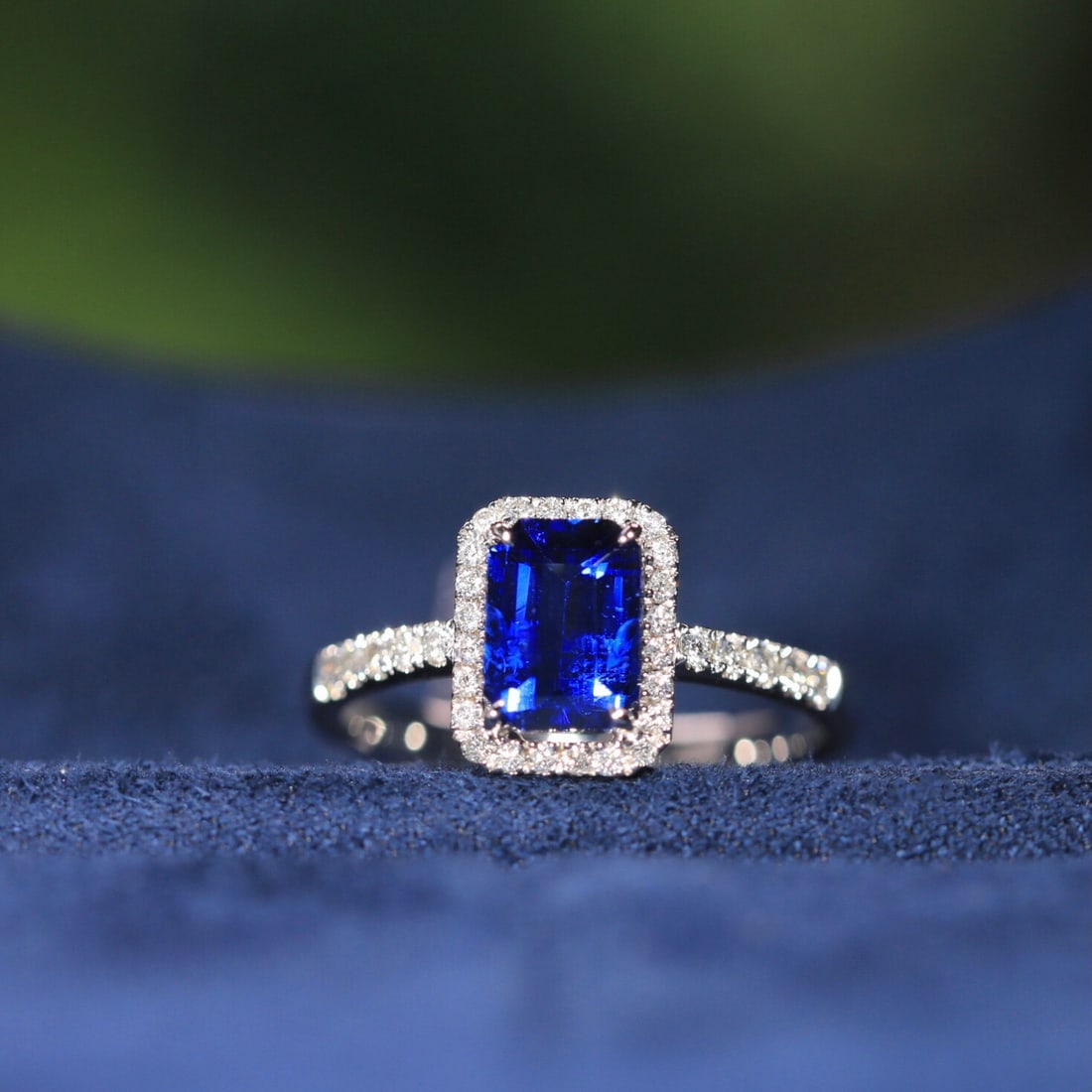 14k Gold 1.17 Ctw Natural Sapphire & Diamond Ring