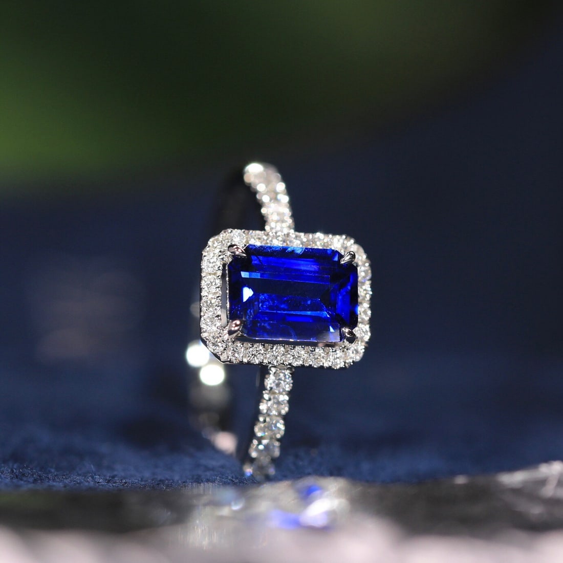 14k Gold 1.17 Ctw Natural Sapphire & Diamond Ring - 2