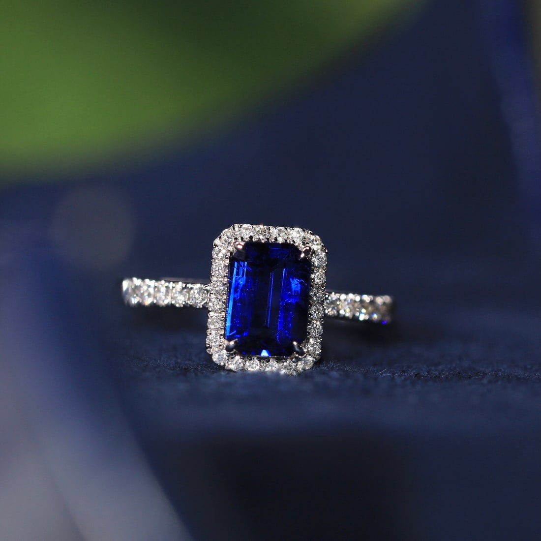14k Gold 1.17 Ctw Natural Sapphire & Diamond Ring - 5
