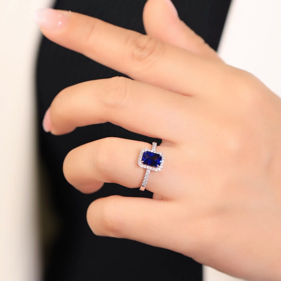 14k Gold 1.17 Ctw Natural Sapphire & Diamond Ring - 6