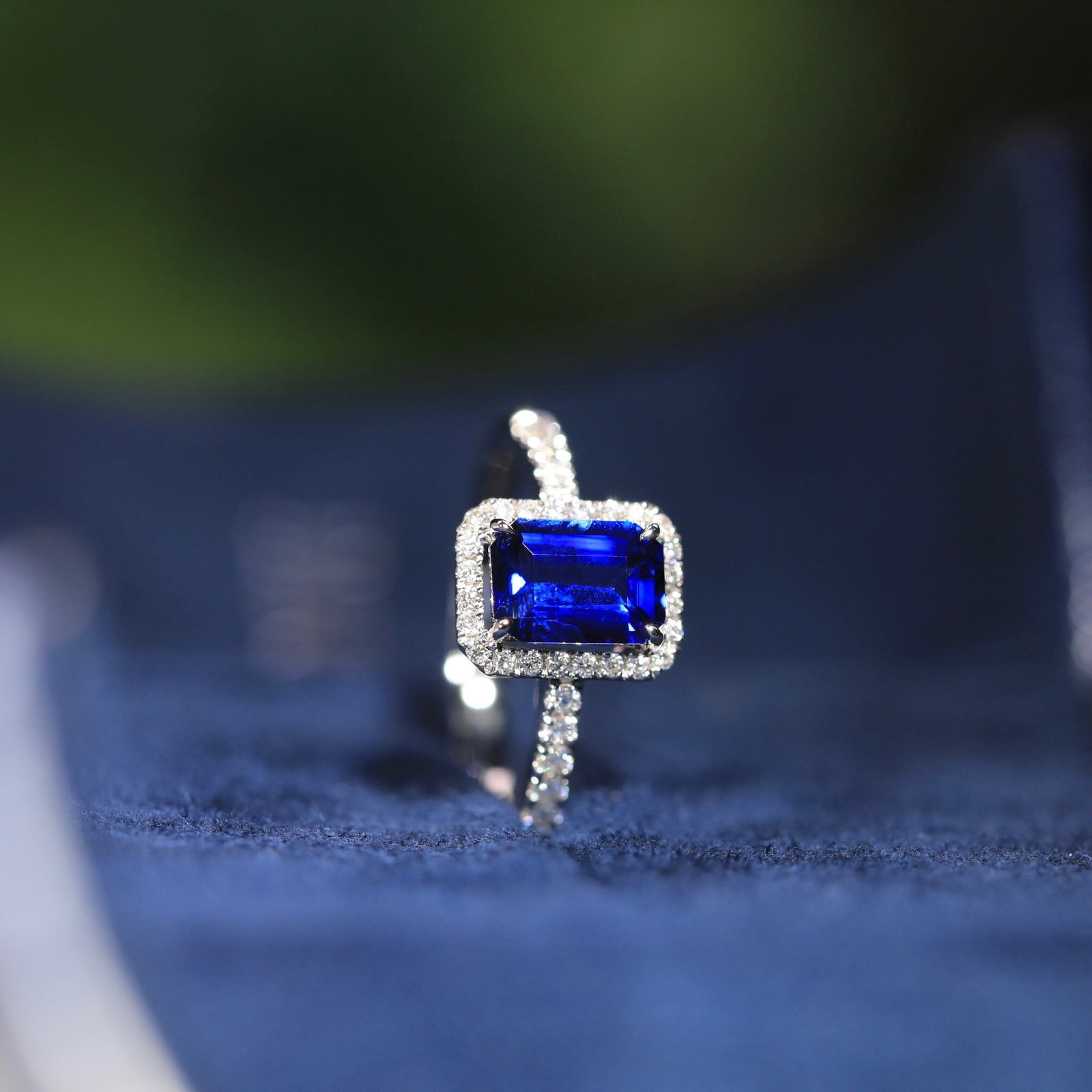 14k Gold 1.17 Ctw Natural Sapphire & Diamond Ring - 7