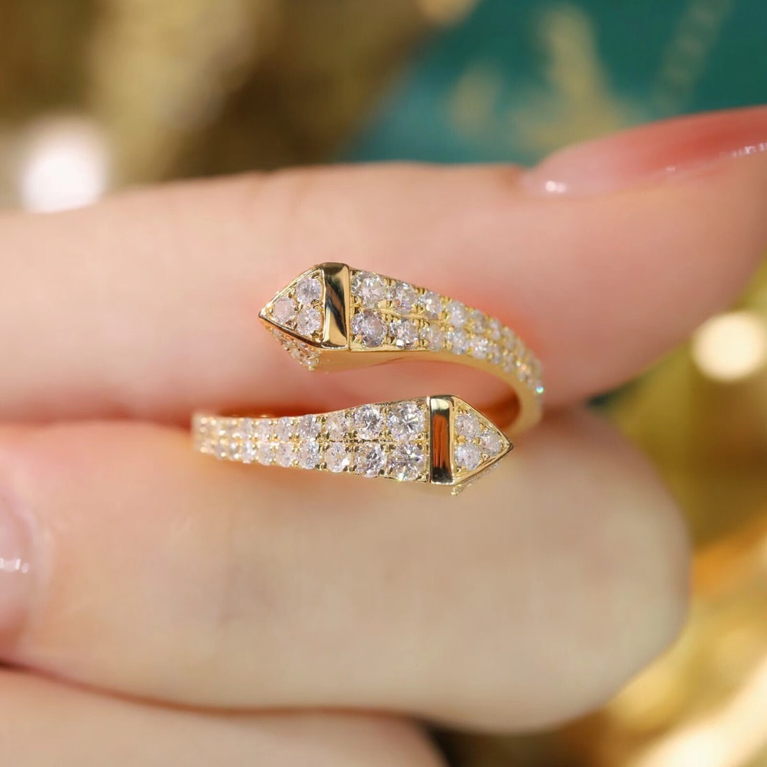 14k Gold 1 Ct Natural H Diamond Ring - 7