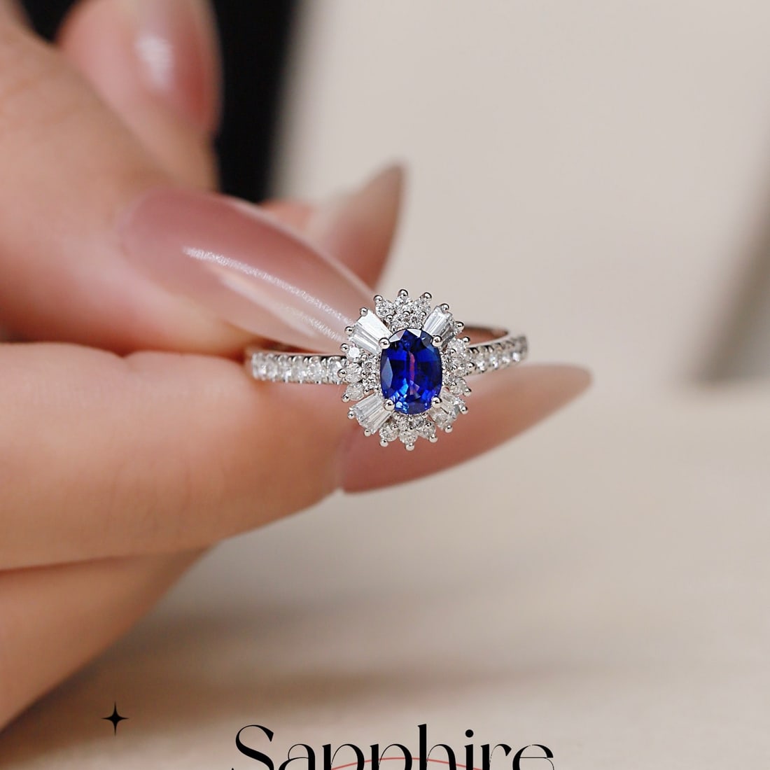 14k Gold 1.07 Ctw Natural Sapphire & Diamond Ring - 2