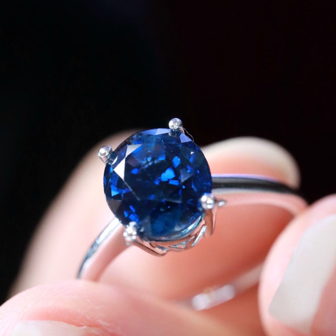 14k Gold 2.23 Ct Natural Sapphire Ring - 4