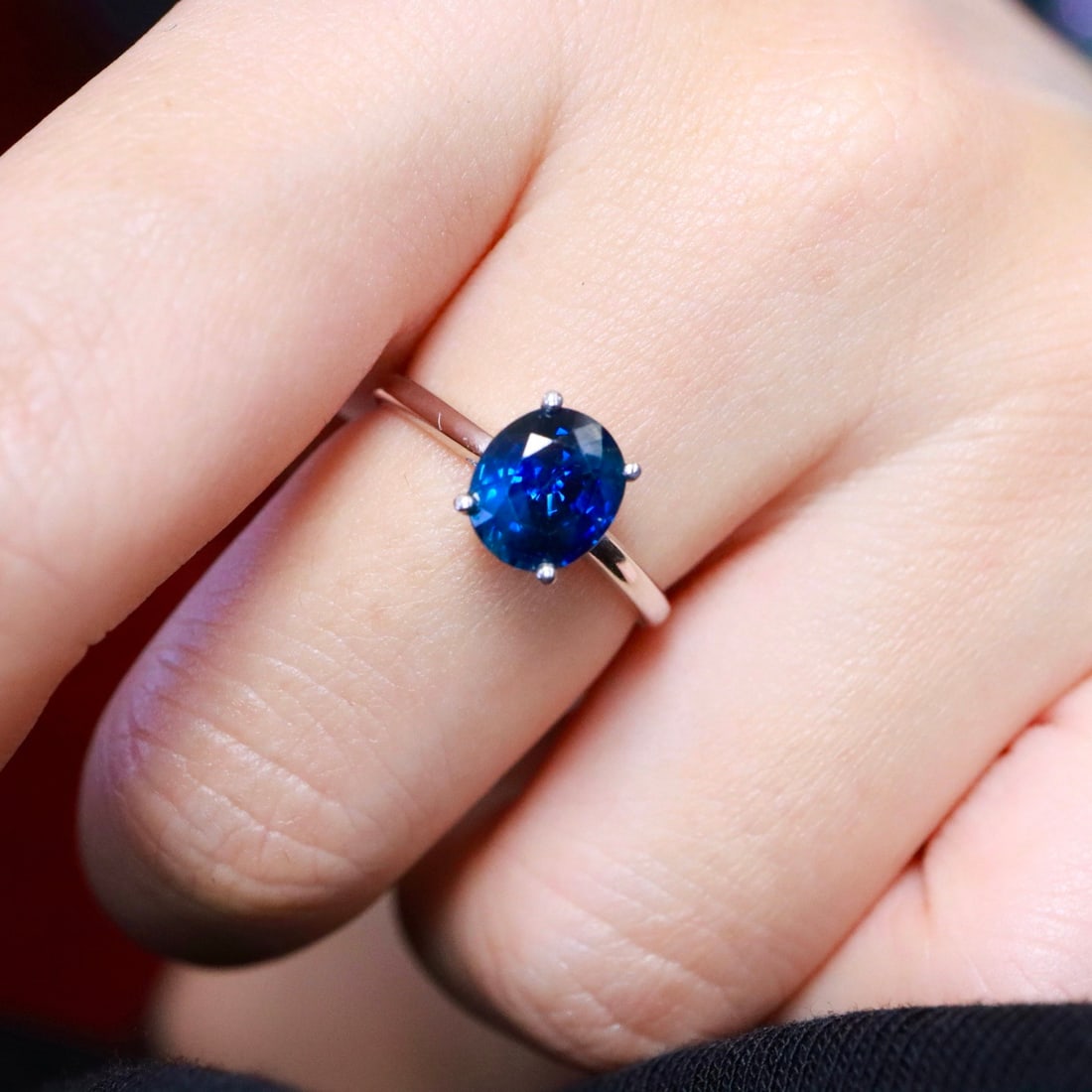 14k Gold 2.23 Ct Natural Sapphire Ring - 5