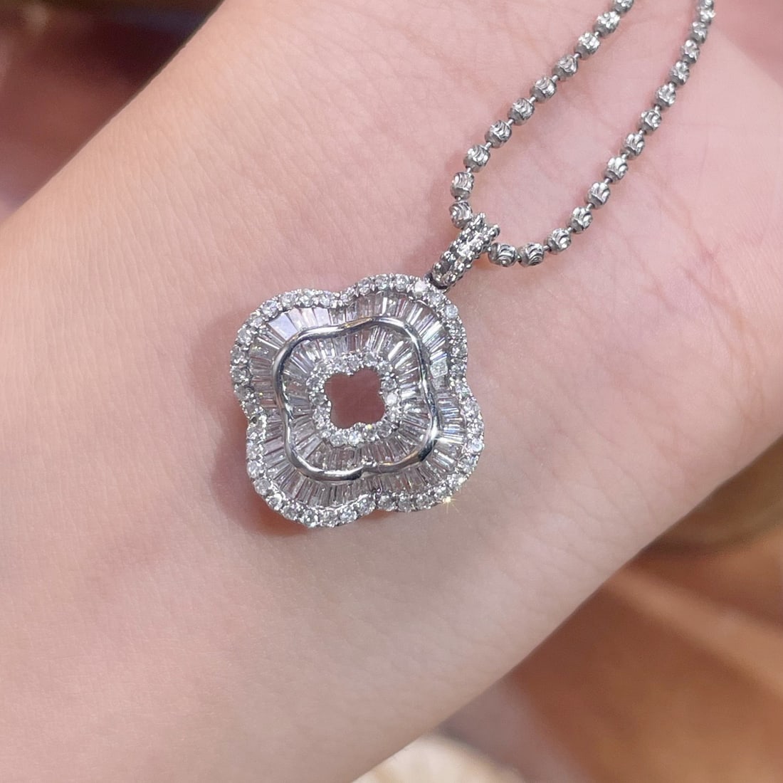 14k Gold 0.8 Ct Natural H Diamond Pendant( Without Chain ) - 3